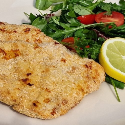 Rántott pulykamell forrólevegős-fritőzben