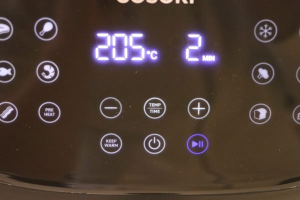 Az airfryer beállítása