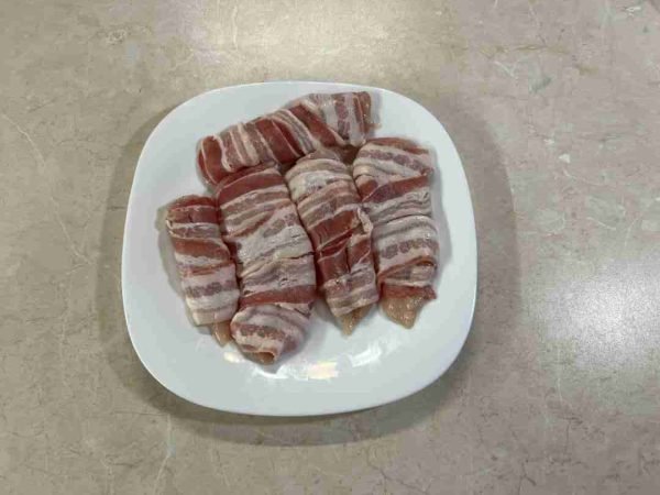 baconbe tekert csirkemell airfryerben